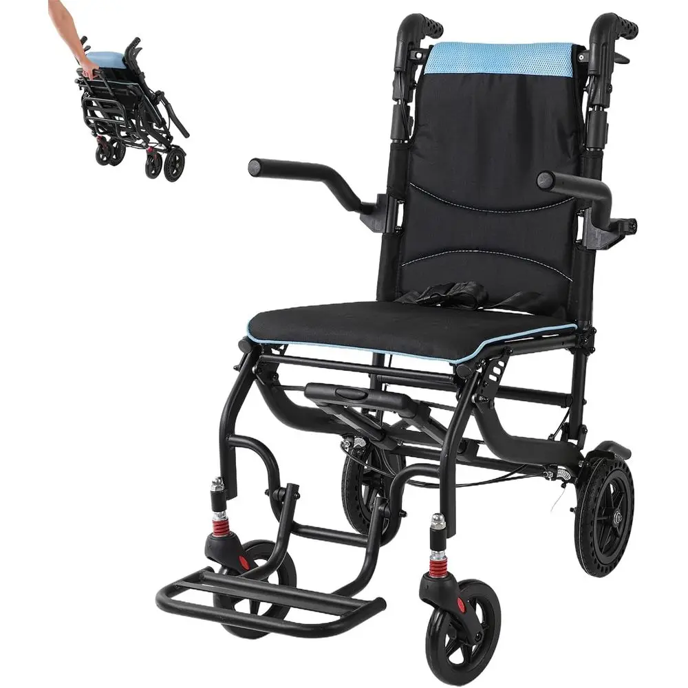 

Усовершенствованные инвалидные коляски для взрослых с регулируемой высотой, легкие складные транспортные кресла с телескопической ручкой, с амортизацией