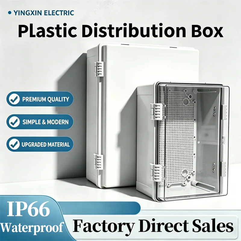 IP66 Electrical Plastic Enclosure  ABS Power Junction Box Outdoor Waterproof Distribution Box for Electric Instrument Project