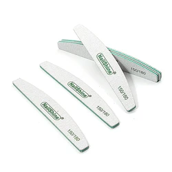 5/10Pcs Professional Nail Files 150/180 Griting Strong Sandpaper Nails Buffer File Grey Halfmoon Green EVA Core Nail Accessories