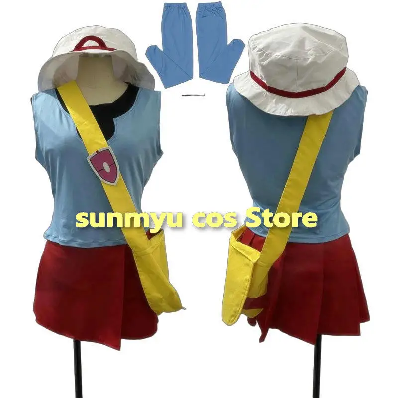 

Костюм для косплея FireRed и LeafGreen с сумкой для шляпы, индивидуальный размер