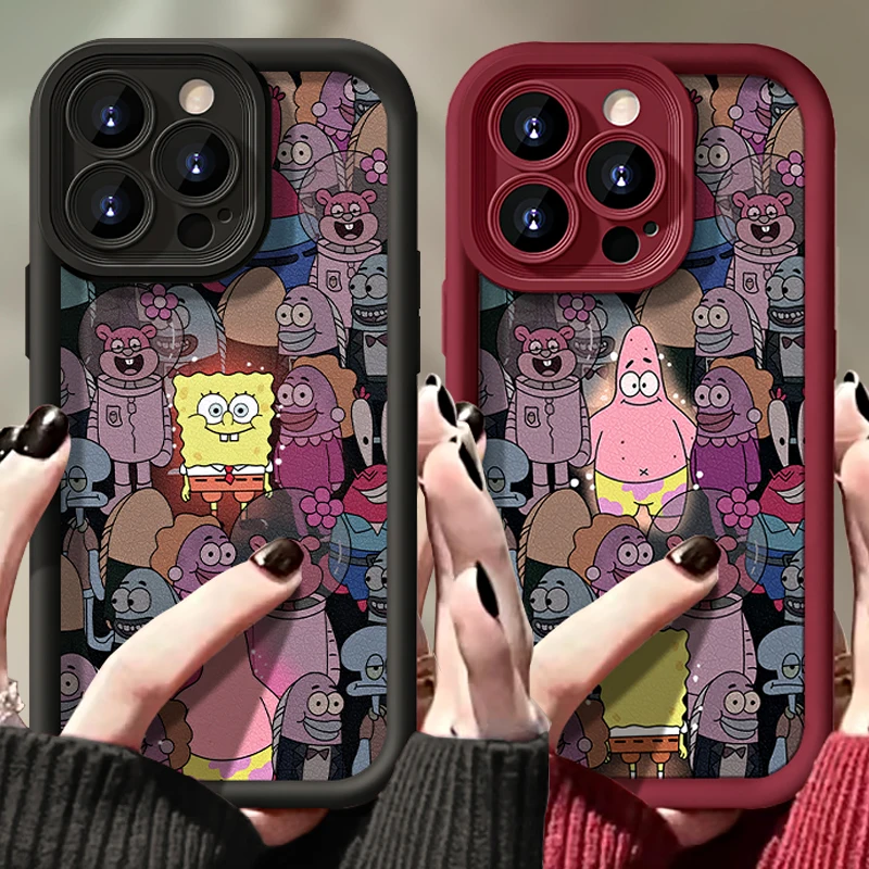 

SpongeBobs Soft Case for Samsung Galaxy S23 S22 S21 Ultra Plus S20 FE A54 A53 A52 A52S A51 A50 A50S A34 A33 A32 5G 4G Back Cover