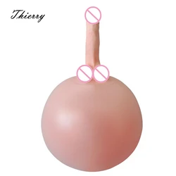 Thierry Rider Rocker Sex Ball with Dildo,Inflatable Ball Sex Furniture Sitting On Sex Toys for Women Adult Products Masturbation