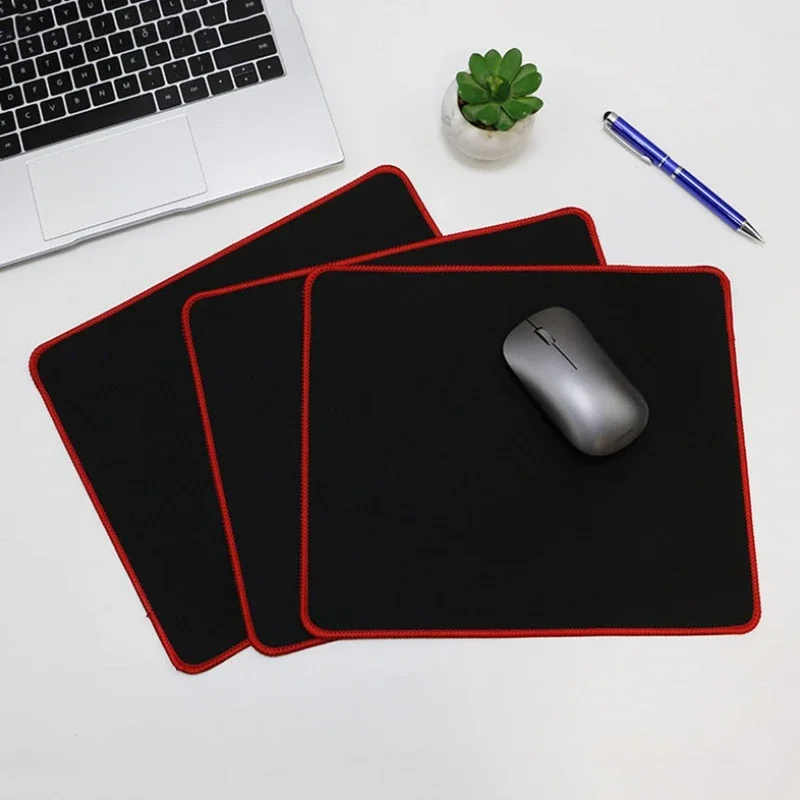 All Black Mouse Game Pad, Size 27x22cm, Non Sliding Rubber Mouse Base Pad, Textured Premium Mouse Pad