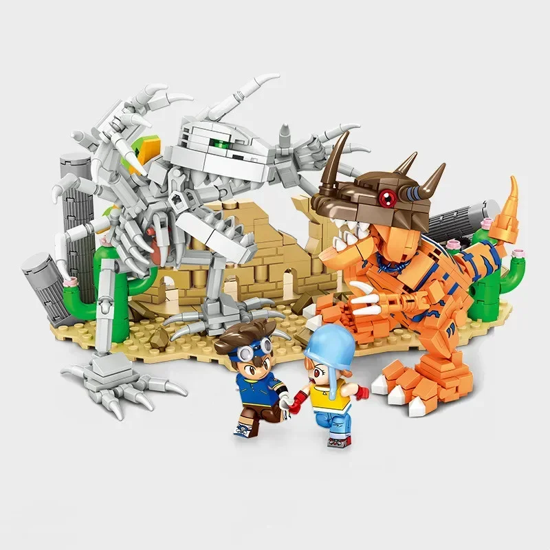 Genuine SEMBO BLOCK Digimon Adventure building blocks Greymon model GARURUMON ornaments classic anime boy toy birthday gift