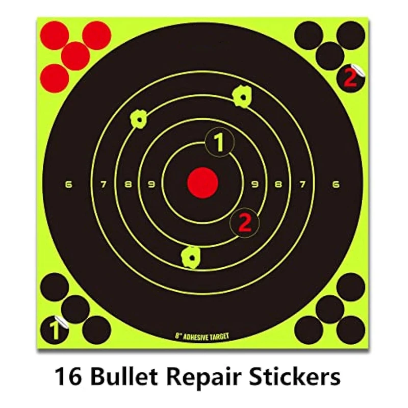 100Pcs Fluorescent Green Target Stickers Bow And Stickers Easy Install Easy To Use