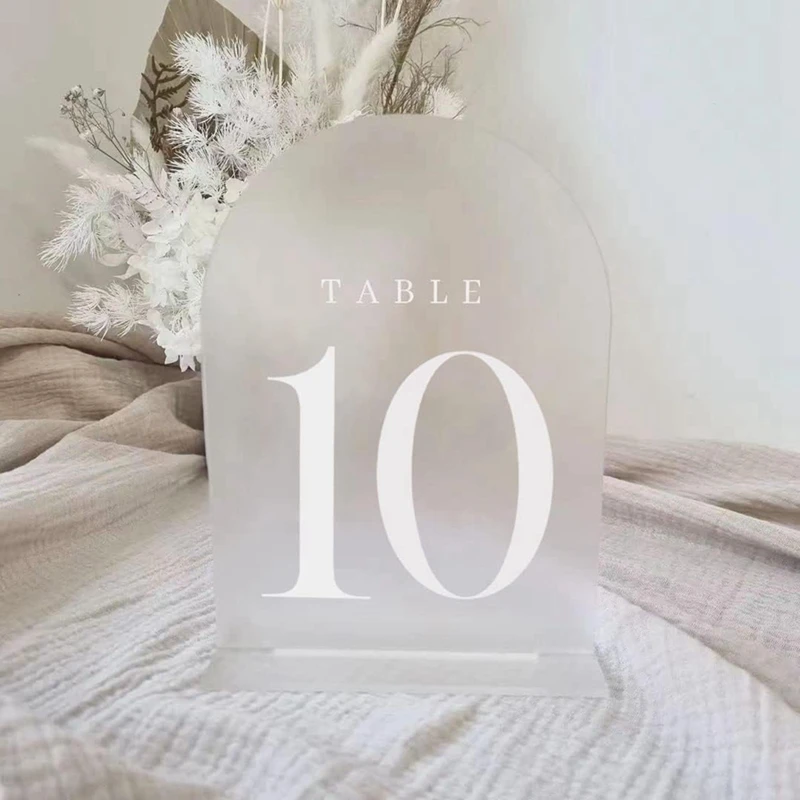 Frosted Arch Table Numbers for Wedding, 20 Pack 5X7Inch Frosted Arch Acrylic Table Signs,Perfect for Table Decoration