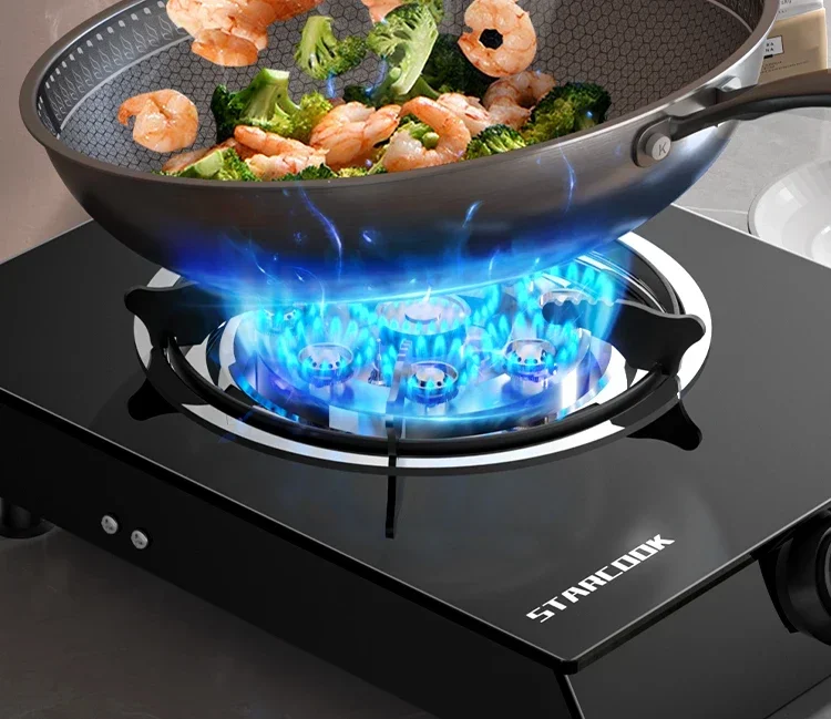 STARCOOK Gas Stove for Home Use with Powerful Liquid Propane Burner and Single Natural Gas Burner