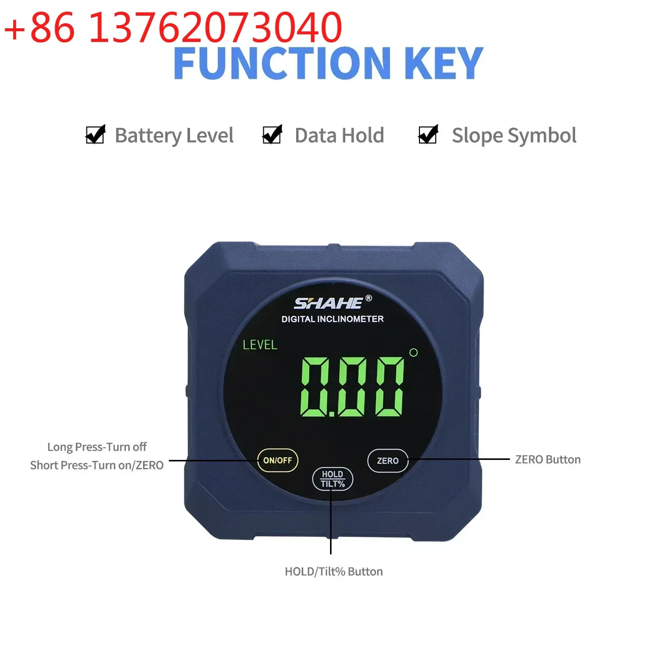 Magnetic Digital Electronic Level and Angle Finder Gauge and Bevel Box Touch Control Protractor Inclinomete Angle Guage