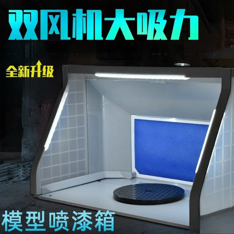 Negative pressure painting spray box, coloring table extraction fan box
