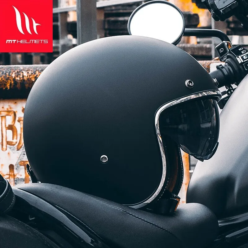 MTHELMETS Motorcycle Helmet MT LE MANS 2 SV Retro Half Helmets Men Women Summmer Electric Bike Jet Scooter 3/4 Open Face Helmets