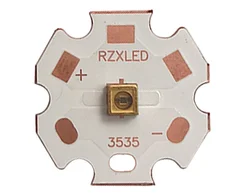 Rzxled-深層紫外線LEDライトボード、PCB、UV-C、222nm、245nm、24nm、254nm、255nm、260nm、3w、20mm