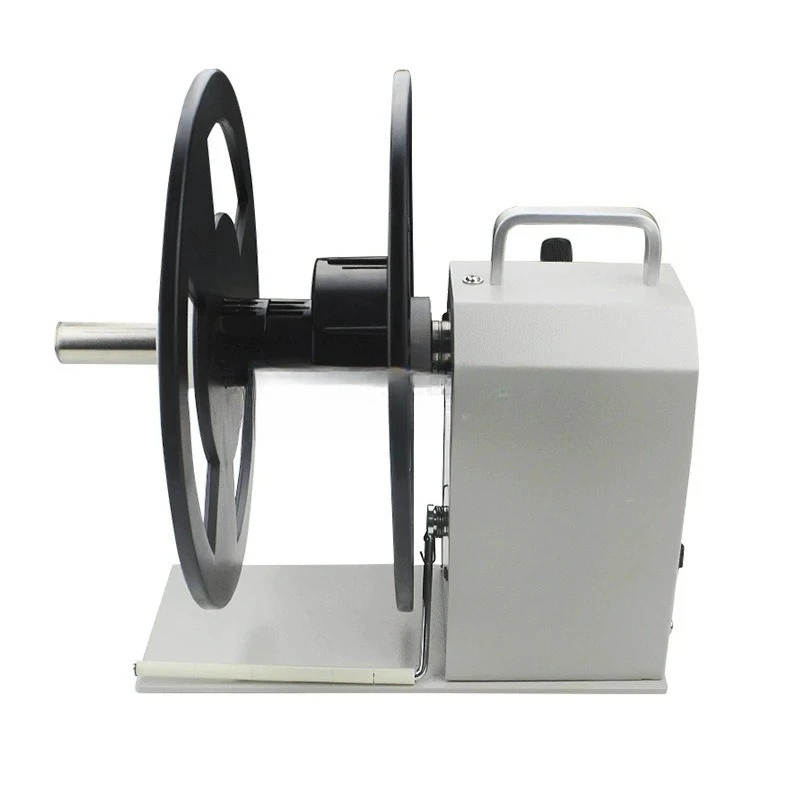 H6 Bidirectional Label Rewinder  Automatic Speed Adjustable Barcode Sticker Roll Winding Machine With Double Baffle Plate