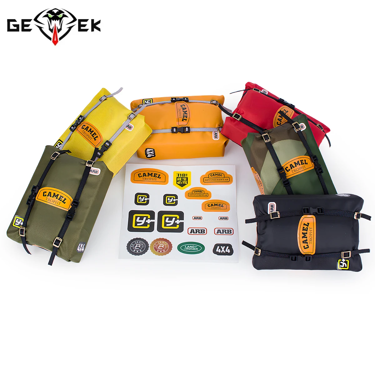 1Pcs RC Simulated Tent Bag Roof Luggage Decorate for 1/18 1/24 RC Crawler TRX4M Bronco Defender SCX24