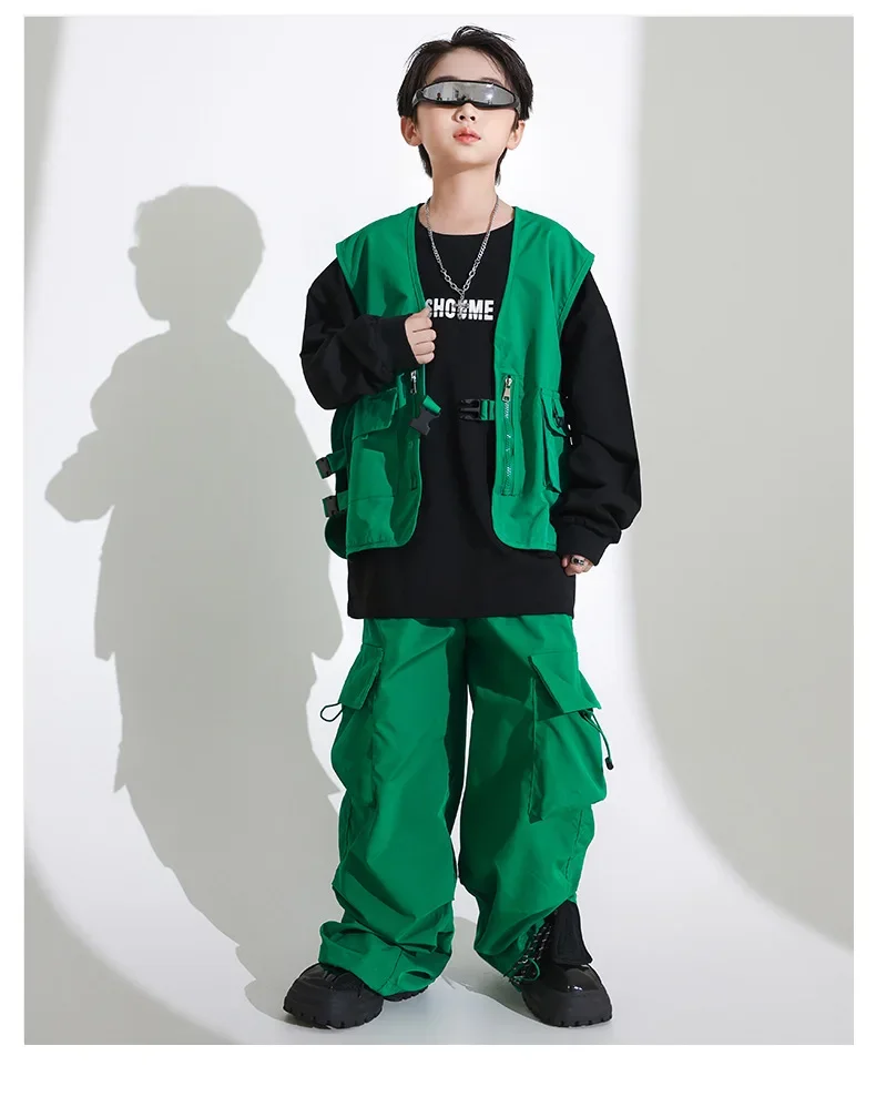 Girls' Jazz Dance Costume Handsome Japanese Street Dance Performance Costume Set Children's Hiphop Show Stage Trend