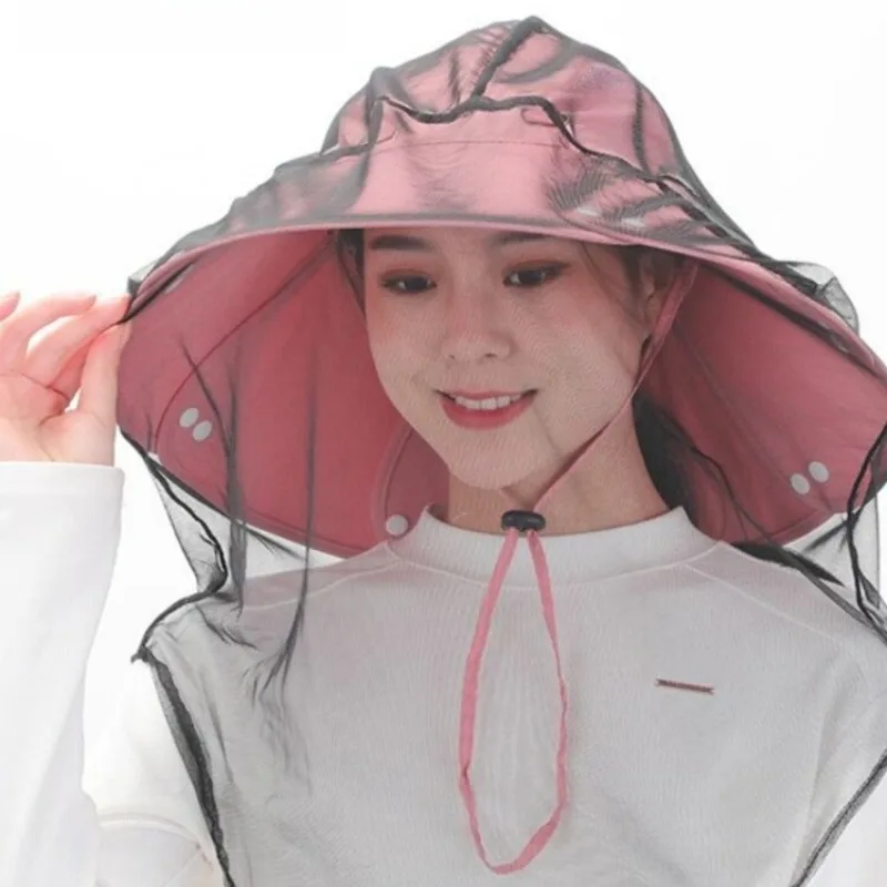 

Outdoor Mosquito Head Net Fishing Hat Beekeeping Veil with Shoulder Cover Camping Sleep Bug Proof Face Mask for Night Fishing