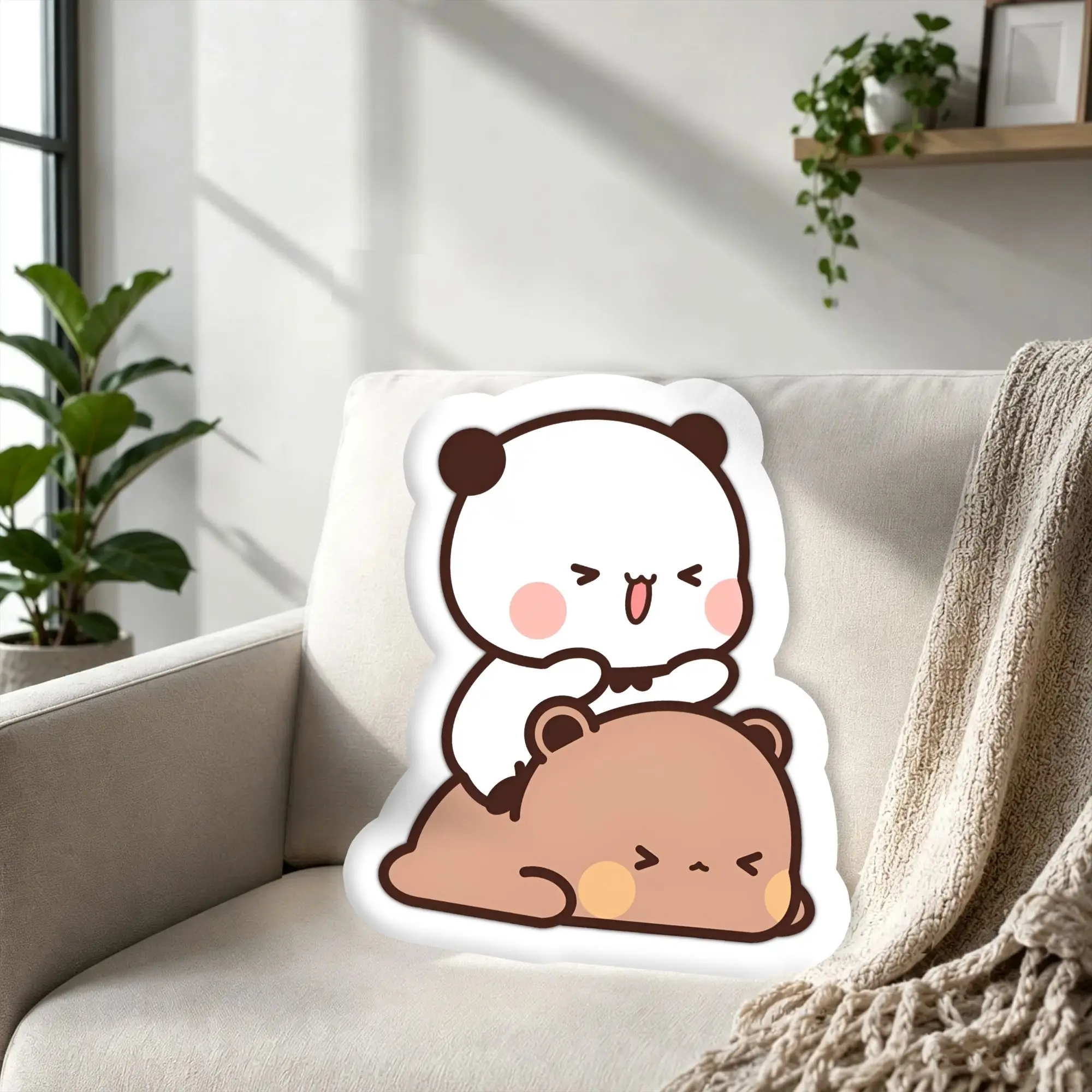 Custom Bubu Dudu Cute Manga Pillow Double Sided Cartoon Cushions Personalized Plush Pillows for Sofa