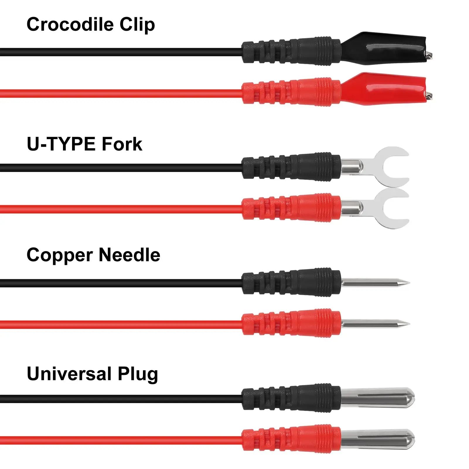 مجموعة موصلات اختبار متعددة 16 في 1، سلك اختبار، مجسات رقمية ومجموعة موصلات مع قلم اختبار قابل للاستبدال، مشابك التمساح #2
