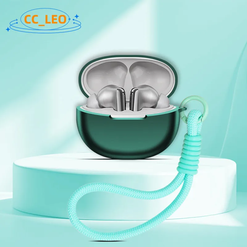 Case for QCY MeloBuds N70 Silicone Soft Case Cute Lanyard Pendant QCY MeloBuds N70 Shockproof Shell Protective Sleeve view 5
