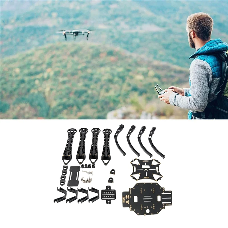 

Комплект рамы для квадрокоптера S500, четырехосевая рама из углеродного волокна F450, обновленная SK500 для рамы квадрокоптера FPV типа U