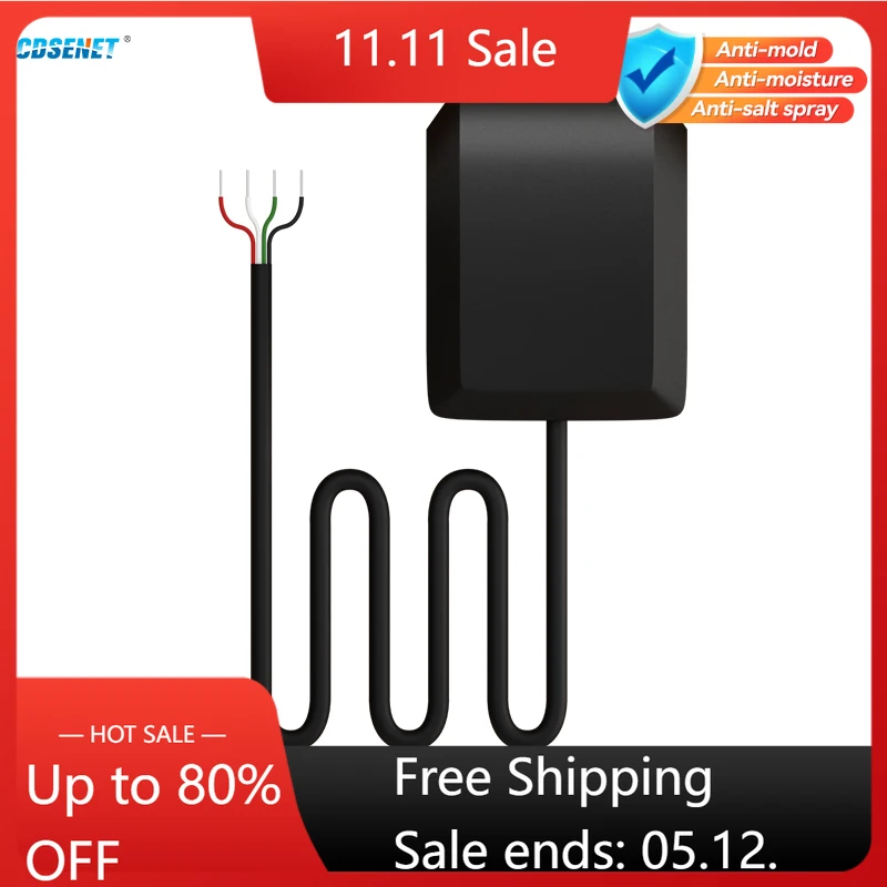 BDS/GPS/GLONASS/GALILEO GNSS Positioning Module RS485 CDSENET E108-GN04G-485 IP67 Waterproof Low Power Ceramic Antenna