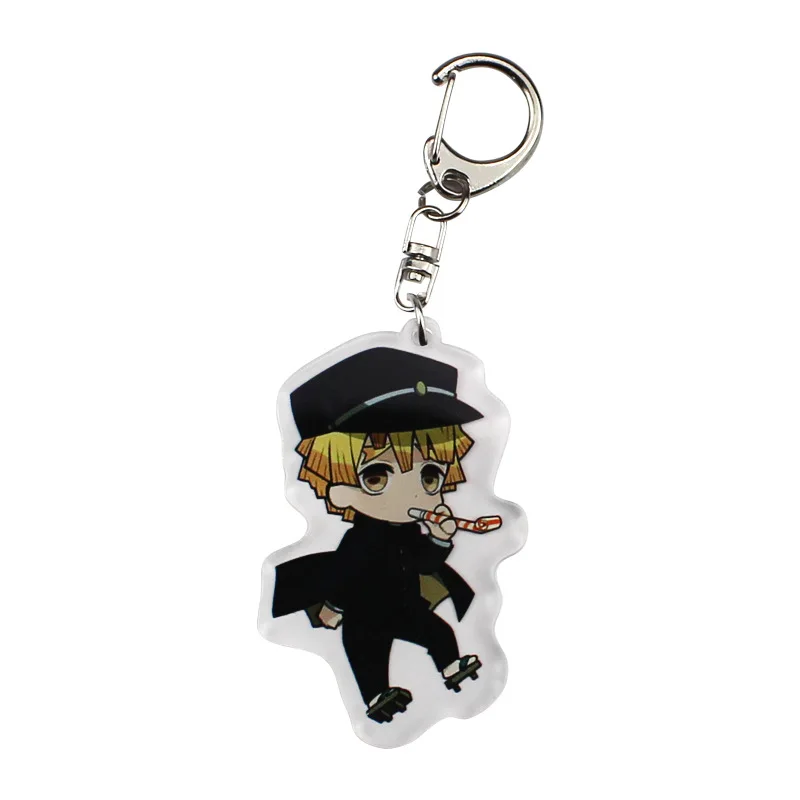 

Japanese anime Demon Slayer Kamado Tanjirou Kawaii cartoon patterned acrylic keychain anime merchandise small gift