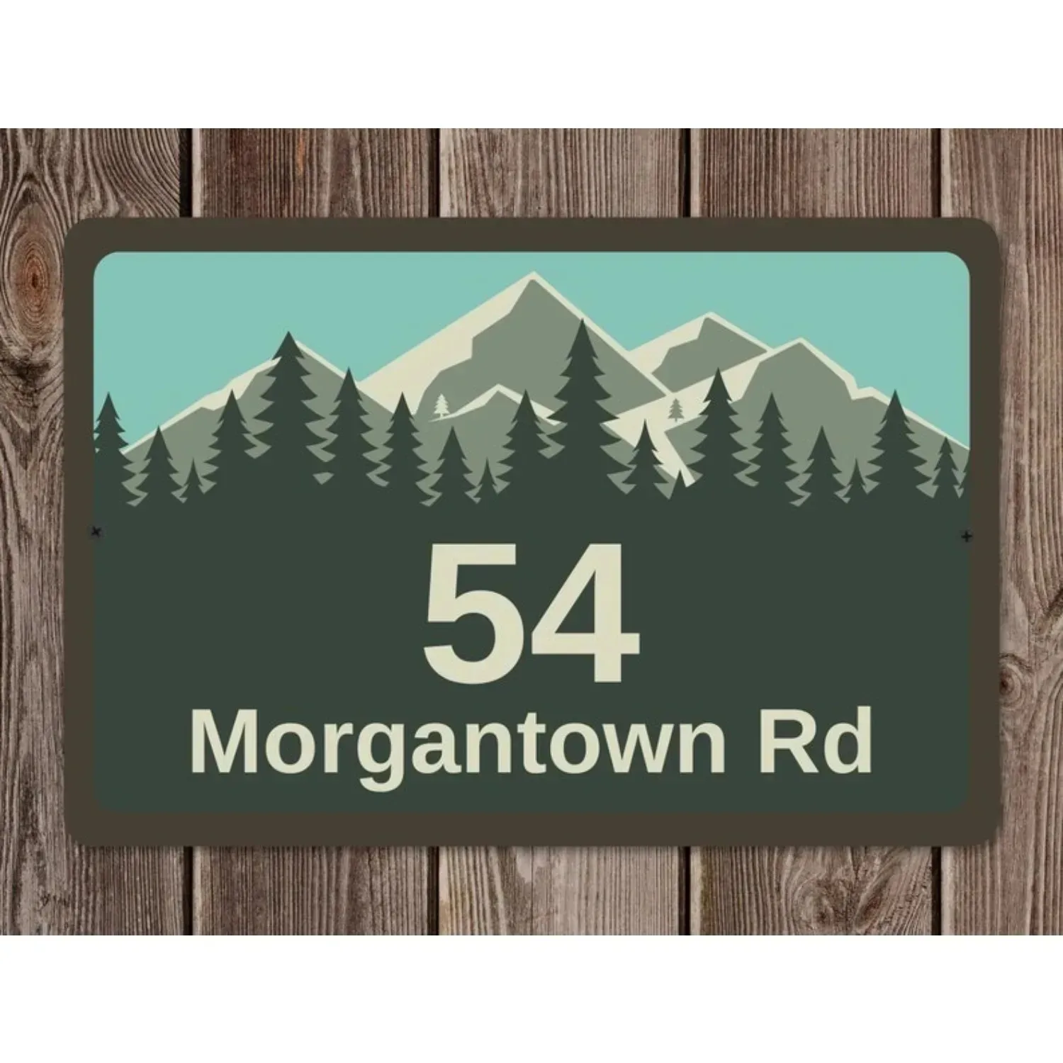 CIFbuy Customizable Mountain Forest Wall Plaque 12