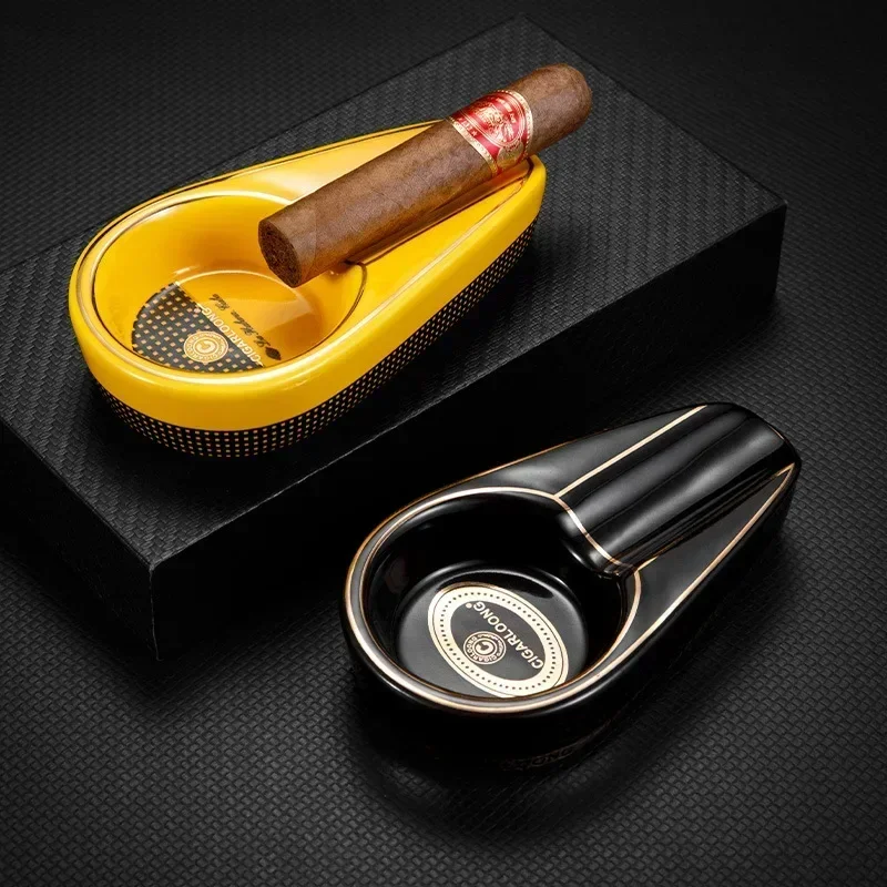 Cigar Ashtray COHIBA Cigar Ashtray Ceramic Ashtray Creative Cigar Single Person Ashtray Smoking Equipment