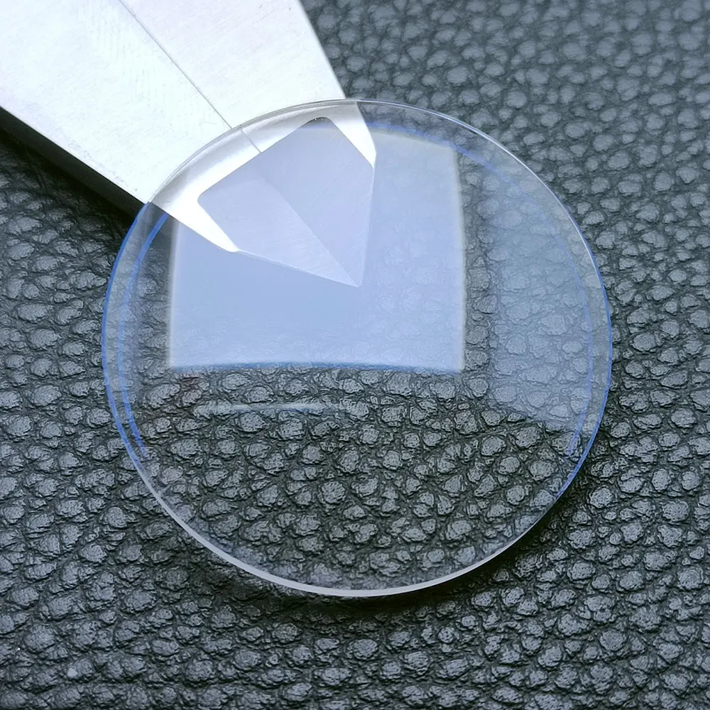 ساعة مزدوجة القبة زجاج بديل الياقوت ، سميك بأقطار ، 31 ، 5 ، دائرية ، شفافة