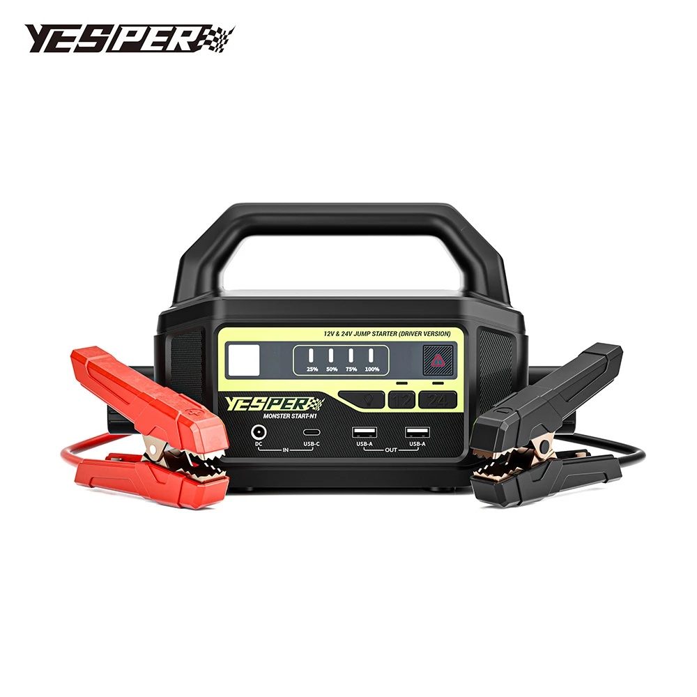 YESPER 12V/24V Jump Starter 6000A Peak, -40°F Cold Weather Battery Booster, Portable Power Pack for All Gas/Diesel