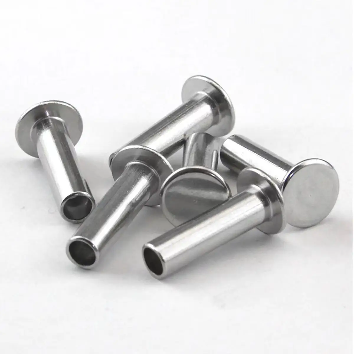 304 Stainless Steel Flat Head Semi Hollow Rivet / Flat Round Head Semi Hollow Rivet  M2M2.5M3M4