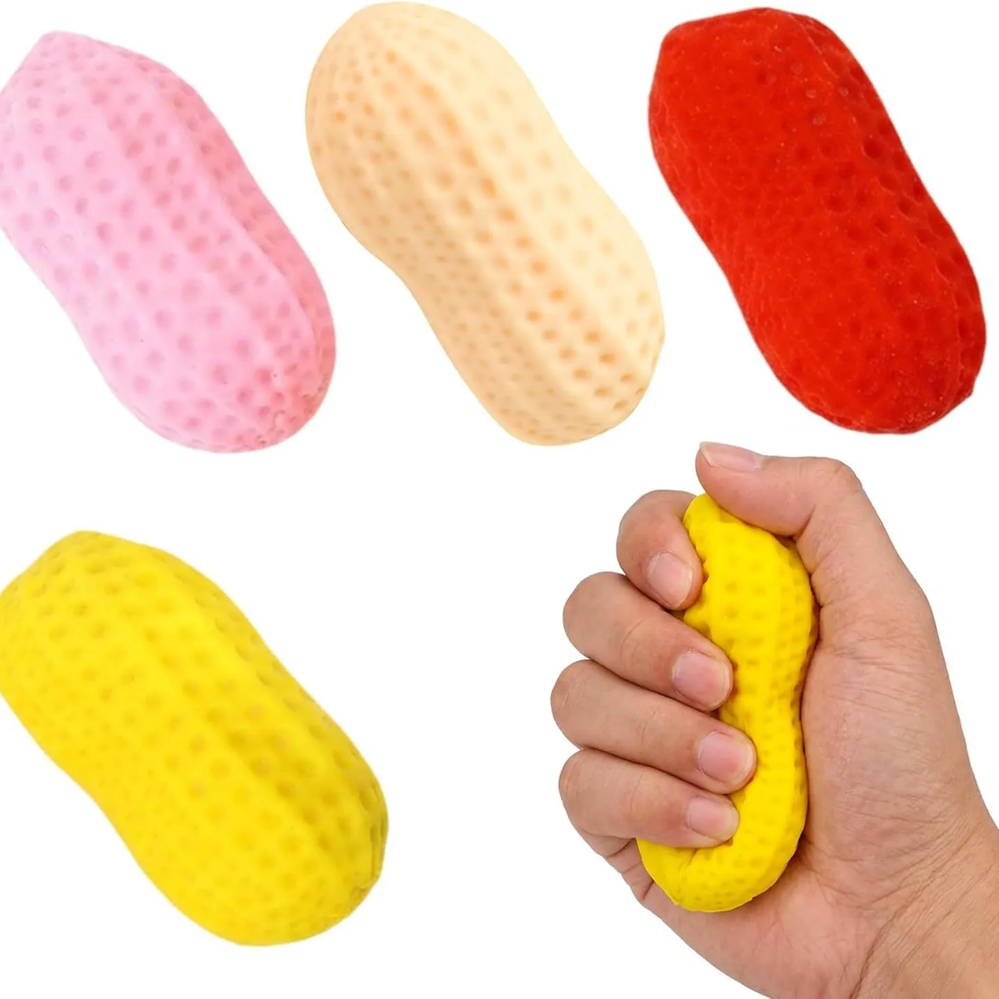 Trending Simulation Peanut Squishy Toy Soft Slow‑Rebound Food Play Squeeze Fidget Toy Flour Stress Relief Vent Ball DesktopParty