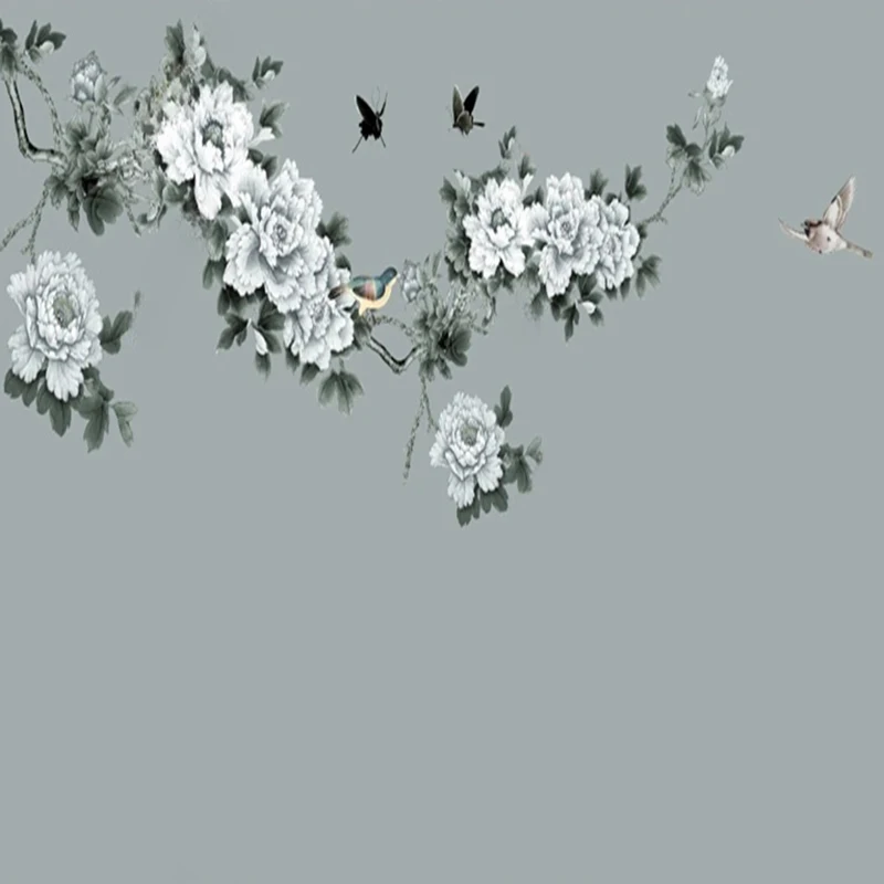 MU8120 3D Mural Wallpaper Nordic Ins Floral Background Photo Wall Painting Pastoral Flowers Bedroom Living Room Decor Tapety Art