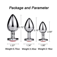 Metal Anal Plug for Women Men Couples Butt Plug Butt Toy Adult Game Masturbator Anal S/M/L Diamond Sex Toy for Adult Products - Image 4