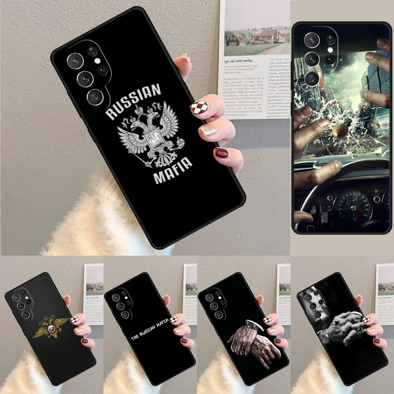 Cover For Samsung Galaxy S24 Ultra S21 S22 S8 S9 S10E Note 10 20 Plus FE S23 Russian Mafia Tattoo Phone case Coque