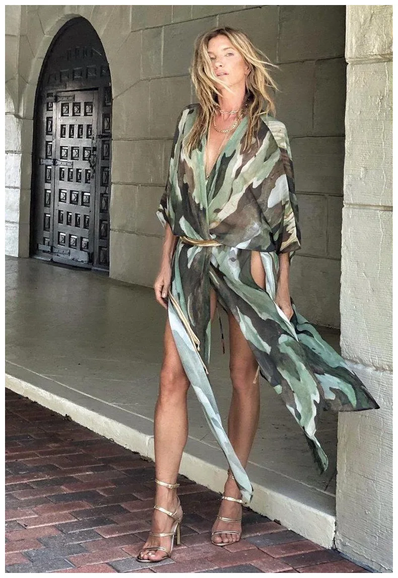 해변 휴가 루즈핏 프린트 커버업 가디건 여성 패션 여름 트렌디 하이웨이스트 미디 스커트 플로럴 출퇴근 스타일