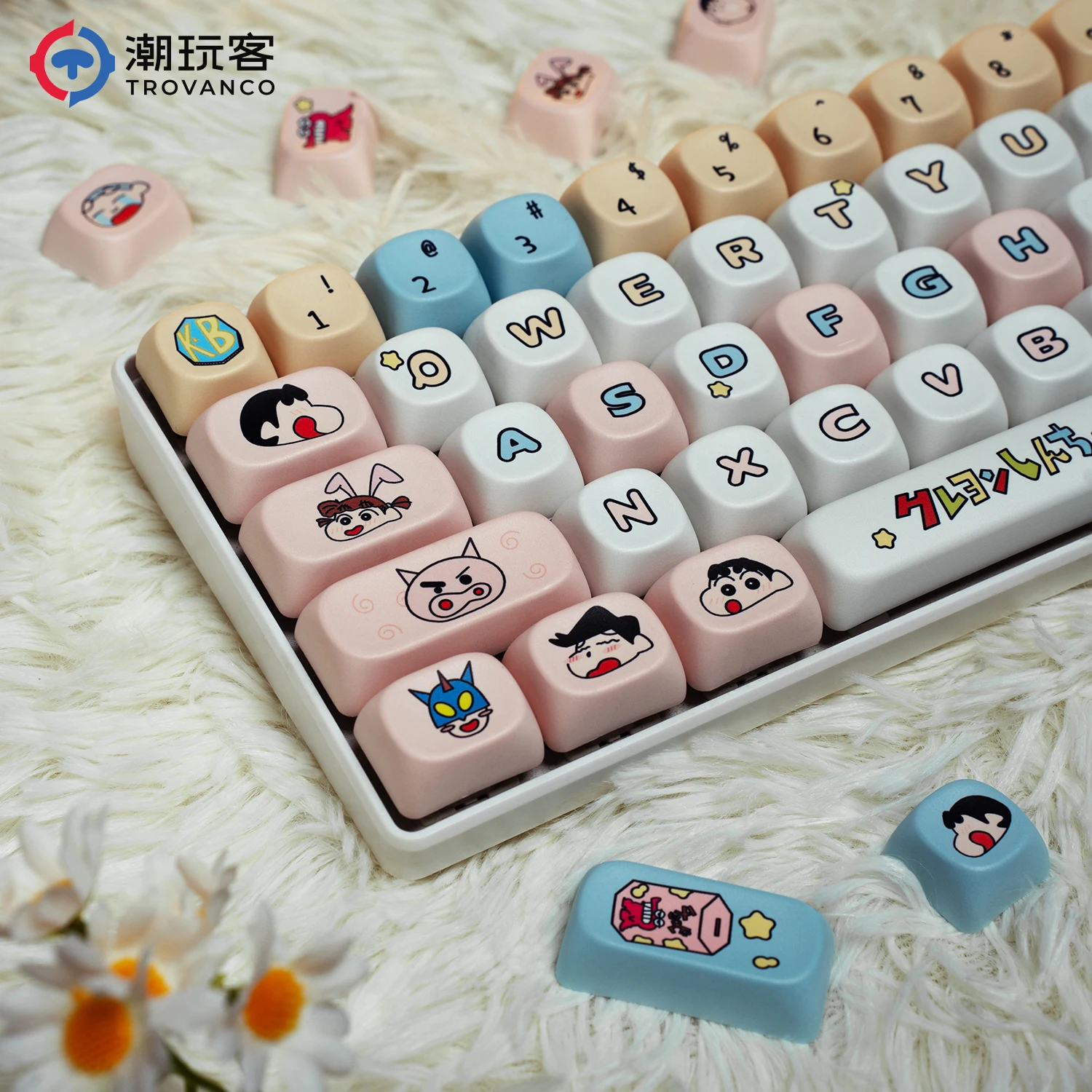 

Колпачки для клавиш в стиле аниме PBT 135, колпачок для клавиш MOA, с верхней печатью, изготовленная на заказ механическая игровая клавиатура, беспроводная для MX Switch Keycap