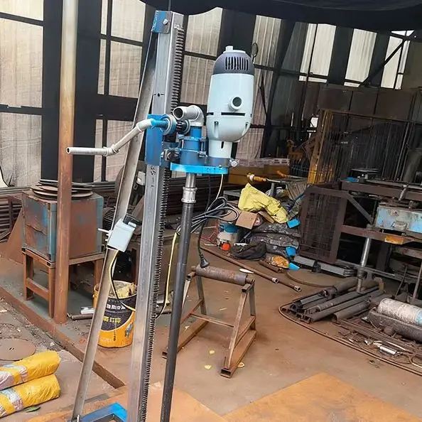 

Customized Small Electric Water Well Drilling Rig Handheld Vertical Frame 60m Household Rural Water Supply