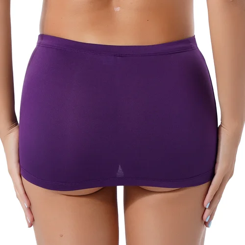 Imagen 2 del producto Miniskirt ajustado para mujer, falda de tubo de cintura baja elástica a la moda, minifaldas con cintura elástica de Color sólido para mujer