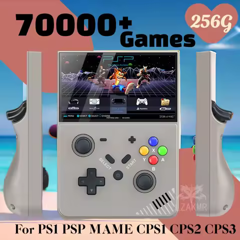 Portable Retro Gaming Console R43 PRO Handheld Game Player 4.3&rdquo; Screen 256G 70000+ Games for PS1 PSP N64 Play Anytime Anywhere