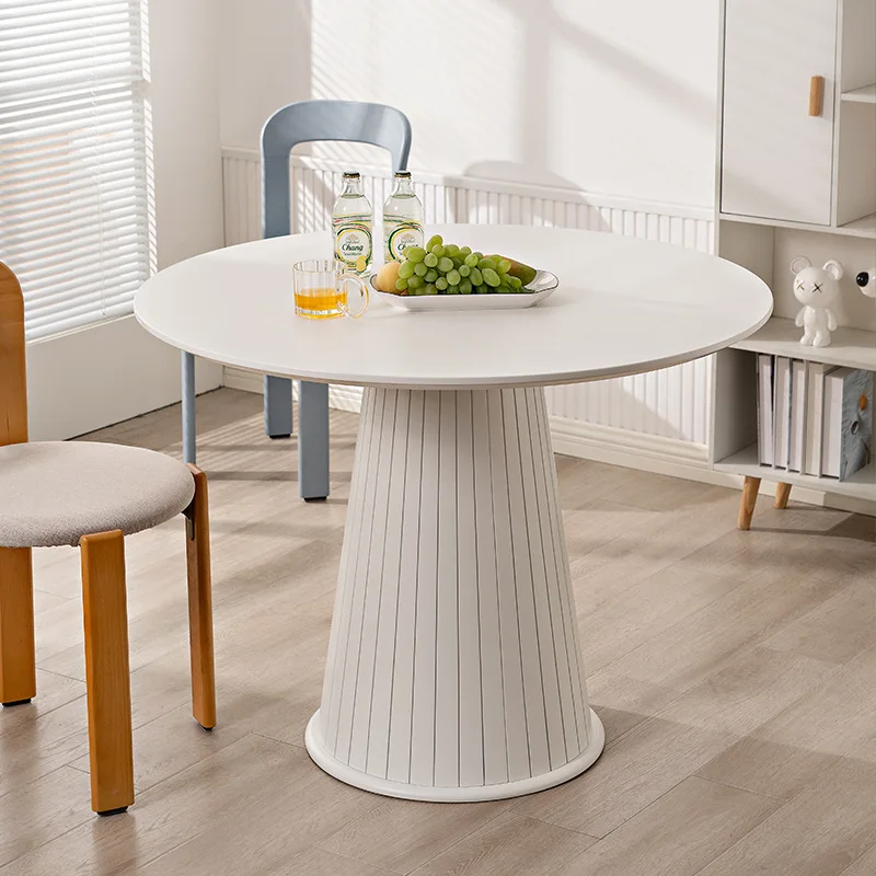 simple restaurant dining table rock slab eating round small apartment Internet celebrity round table