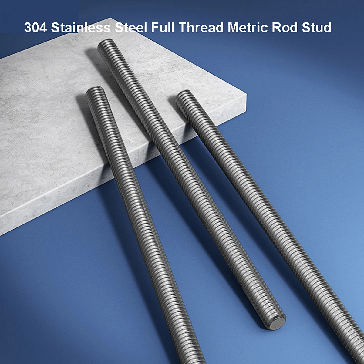 

A2-70 304 Stainless Steel Fully Threaded Metric Bar Studding Rods M5 M6 M8 Length 16mm 20mm 25mm 30mm 35mm 40mm 50mm 60mm-500mm