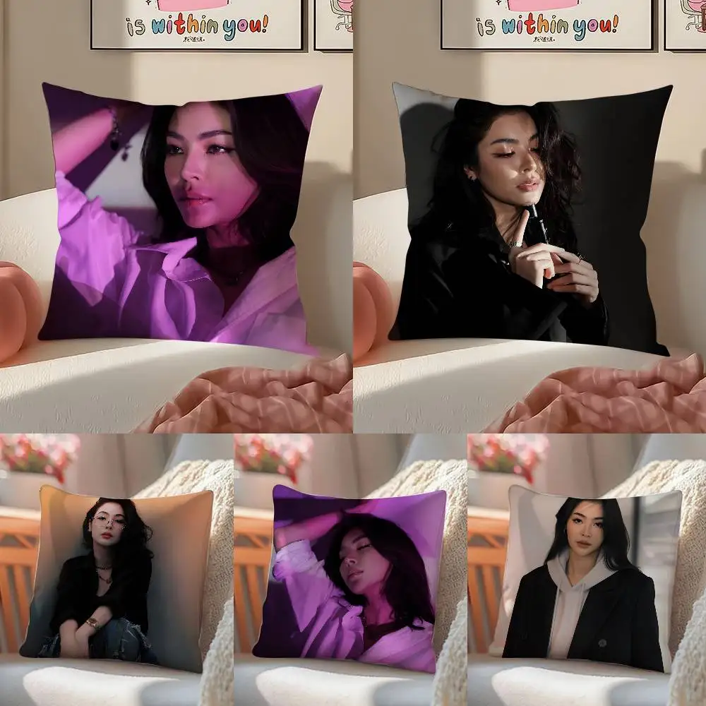 

Miss World Crown P-Peraya Malisorn-MT Pillow Case Comfort Sofa Bed Silky elegant Invisible zipper Decorative cushion cover