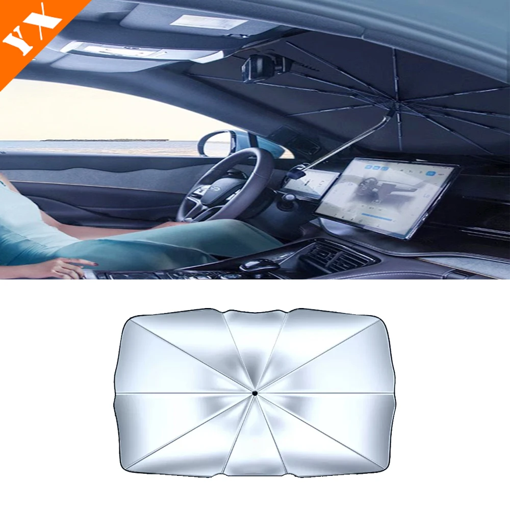 For Li Xiang L9 Accessories 2022 2024 Car Dashboard The Sun Protection Umbrella Reflective Mat Cover Sunscreen Pad