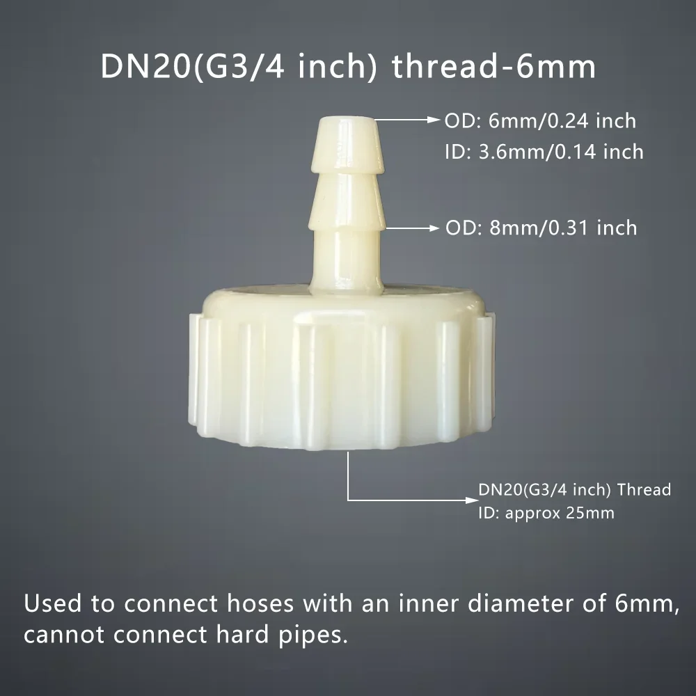 5Pcs Female Hose Connector G3/4 Inch DN20 Inner Thread Water Pump Accessories Barbed Pagoda Joint Coupling Garden Irrigation