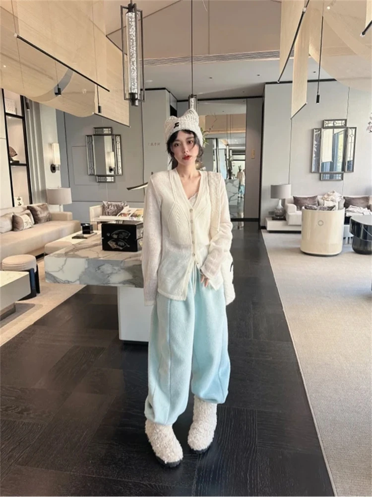 

Уникальный вязаный кардиган, женский весенний модный новый топ, супер красивый свитер, модная длинная футболка с v-образным вырезом