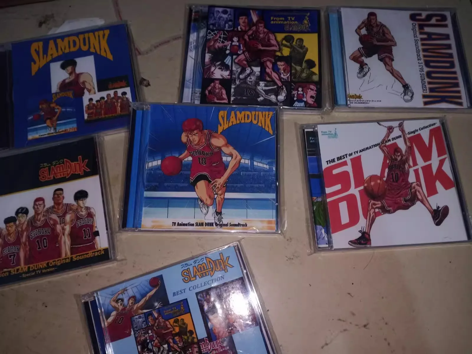 Anime SLAM DUNK Sakuragi Hanamichi Music CD Complete Vocal Collection Album 7pcs Music Record Cosplay Soundtrack Box Party Music