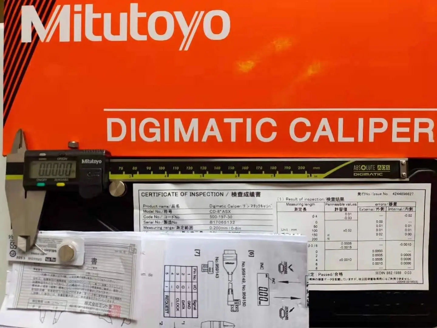 Mitutoyo Japan Absolute Digital Digimatic Vernier Caliper 500-197-20 0-150mm 0-200mm 0-300mm 12Inch Measuring Tools