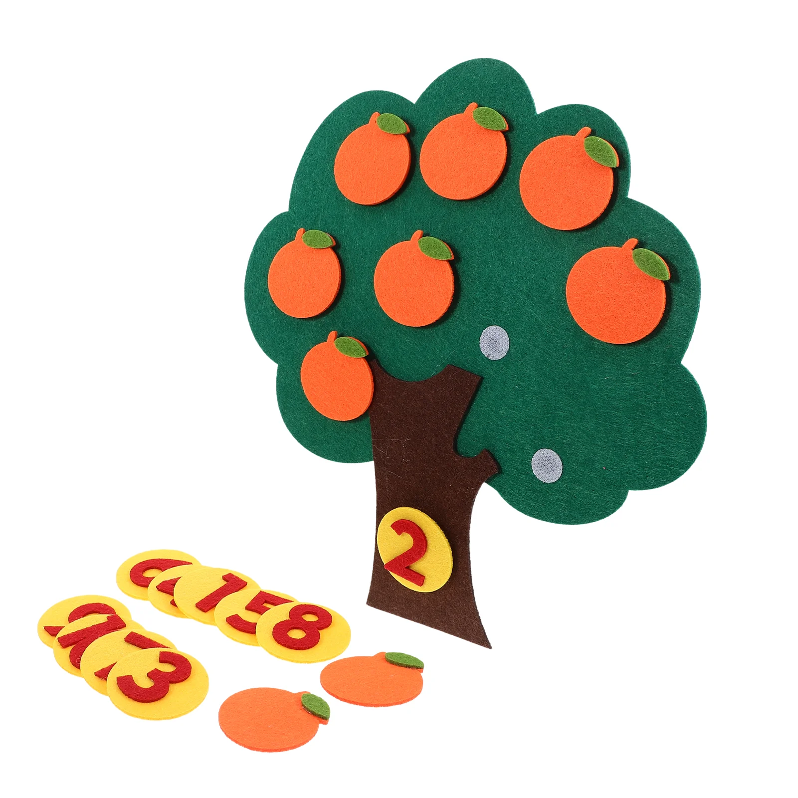 Felt Letters Numbers Game Digital Cognitive Toys Toddler Kids Educational DIY Math Fruit Tree Addition Learning Non-woven Child