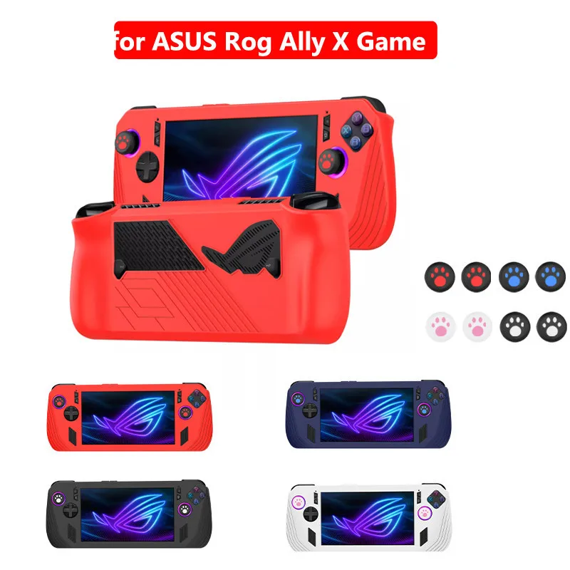 Silicone Case Cover Shockproof Game Console Case Scratch Proof Prevent Slip for Asus ROG Ally X 2024 for ROG Ally Handheld 2023