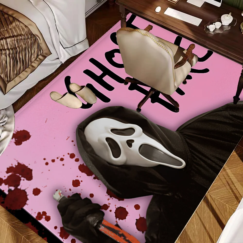 G-Ghostface H-Horror S-Scream Art Door Mat Washable Non-Slip Living Room Sofa Chairs Area Mat Kitchen Doormat Area Rug